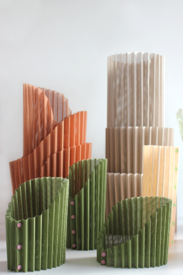  Juliette Berthonneau 3D weaving, textile, pleat, color & pattern design