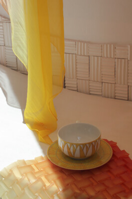  Juliette Berthonneau 3D weaving, textile, pleat, color & pattern design